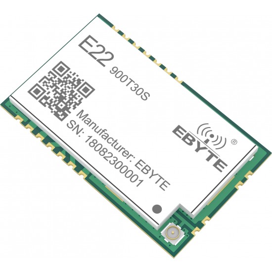 E22-900T30S UART/SX1262 868/915 MHz 30dBm SMD LoRa Wireless Module (10Km Range)