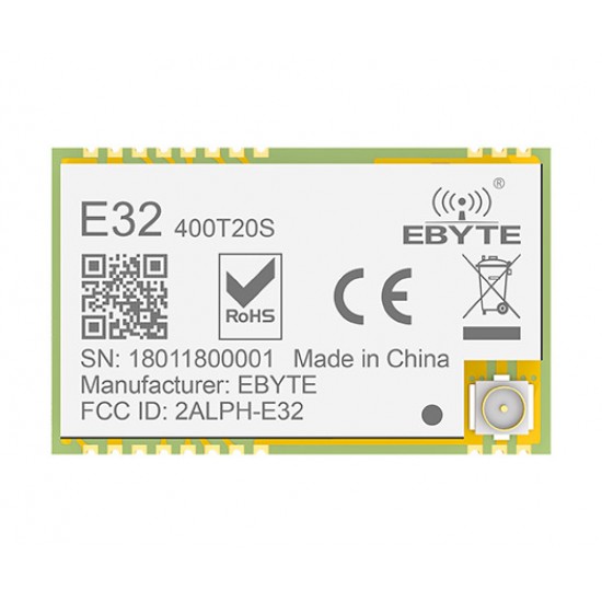 Ebyte E32-400T20S-V2 SX1278 433~470Mhz 20dBm LoRa Wireless Module - UART Interface - 5KM Communication Distance