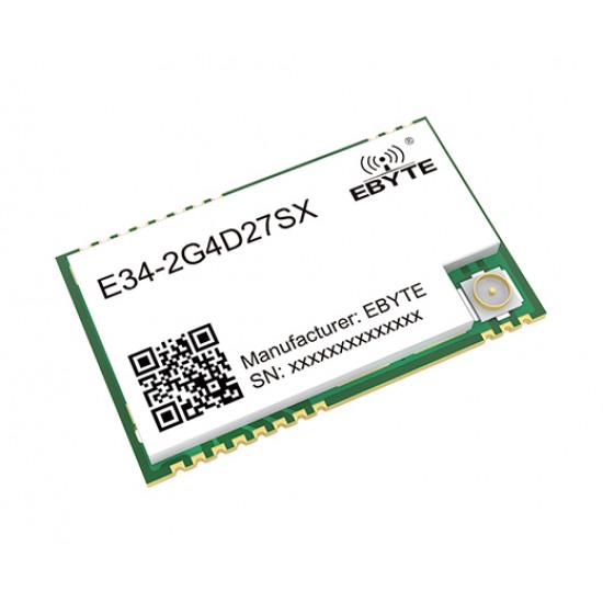 Ebyte E34-2G4D27SX 2.4GHz 27dBm Full-Duplex Wireless Data Transmission Module - UART Interface - 5KM Communication distance