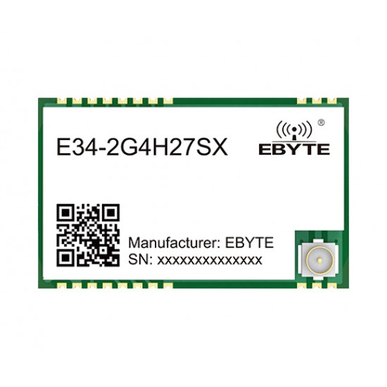 Ebyte E34-2G4H27SX 2.4GHz 27dBm Half-Duplex Wireless Data Transmission Module - UART Interface - 5KM Communication Distance