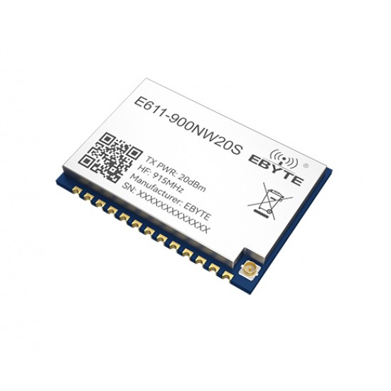 Ebyte E611-900NW20S 915MHz 20dBm Long Distance Wireless Image & Data Transmission Module - UART/PHY Interface - 1KM Communication Distance