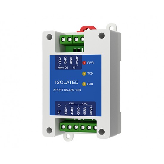 Ebyte E810-R12 Industrial Grade Isolated 2 Channel RS485 Repeater (HUB) - DC 9~40V - Rail Mounted