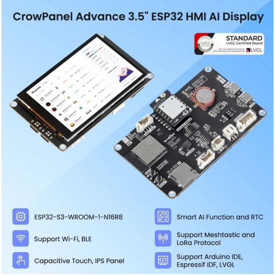Elecrow CrowPanel Advance 3.5inch -HMI ESP32 AI Display for Meshtastic 480x320 Artificial Intelligent IPS Touch Screen-Without Case Elecrow CrowPanel Advance 3.5inch -HMI ESP32 AI Display for Meshtastic 480x320 Artificial Intelligent IPS Touch Screen-Without Case