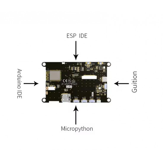 ESP32-S3 4.3inch Capacitive Touch Display Development Board - 480x272 Pixles - IPS TFT Panel - 65K RGB Color - Wi-Fi and Bluetooth 5 - JC4827W543