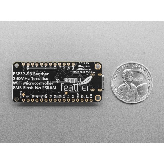 Adafruit ESP32-S3 Feather 8MB with w.FL Antenna Adafruit ESP32-S3 Feather 8MB with w.FL Antenna