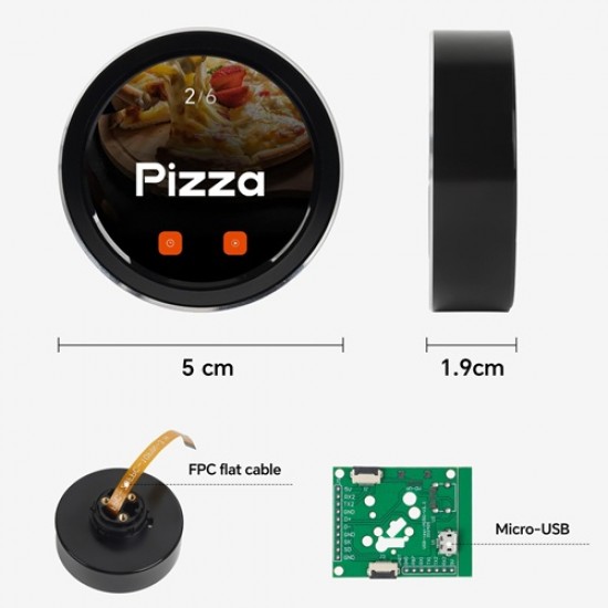 ESP32-S3 1.5inch AMOLED Capacitive Touch Knob Display Development Board, 466x466 Resolution, 16MB FLASH & 8MB PSRAM ESP32-S3 1.5inch AMOLED Capacitive Touch Knob Display Development Board, 466x466 Resolution, 16MB FLASH & 8MB PSRAM