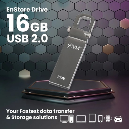 EVM ENSTORE 16GB Pen Drive - USB 2.0 Pen Drive EVM ENSTORE 16GB Pen Drive - USB 2.0 Pen Drive