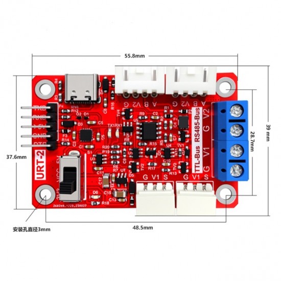 Feetech FE-URT2-C001 USB to TTL Converter Module for Servo Communication & Debugging
