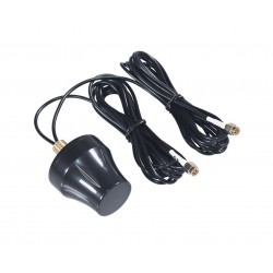 FS-1498 High Gain 4G LTE + GPS Combo Antenna – 5dBi 4G LTE & 28dBi GPS Cup Shaped Cabinet Antenna with Dual SMA Male - 3 Meter Cable Length