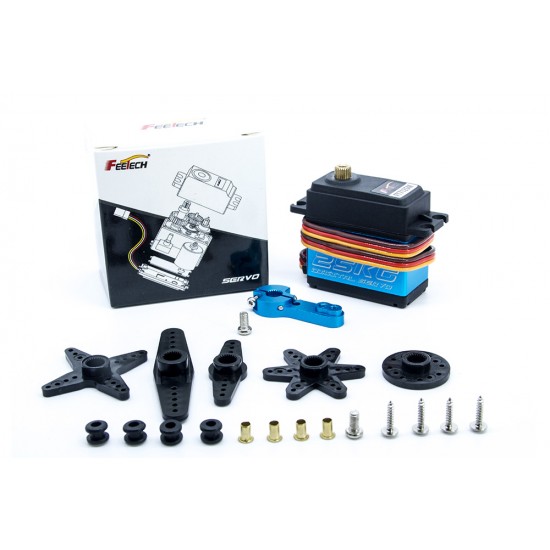 Feetech FT-7125-C001 7.4V 25KG 180 Degree Steel Gear Servo Motor Feetech FT-7125-C001 7.4V 25KG 180 Degree Steel Gear Servo Motor