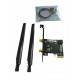NGFF M.2 to Desktop PCI-E Adapter Board with Mounting Plate, Screws, Cables & Antennas NGFF M.2 to Desktop PCI-E Adapter Board with Mounting Plate, Screws, Cables & Antennas