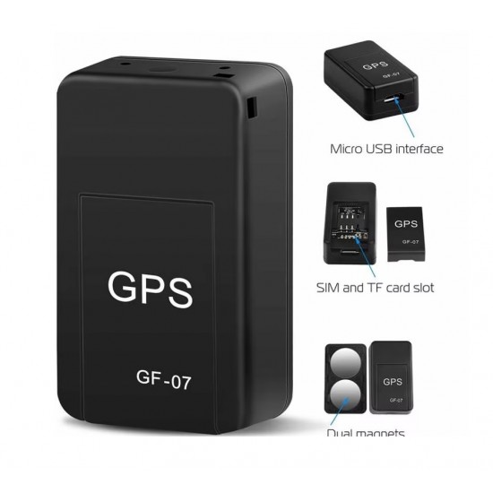 GF-07 GSM/GPRS Portable Wireless Magnetic GPS Tracker with Voice Recording Function - In Built 400mAh Lithium Battery