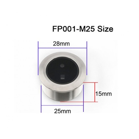 GROW FP001-M25 Stainless steel Facial Recognition Module for AI-Based Face Detection and Identification Applications