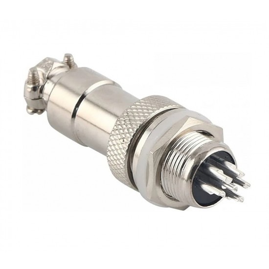 GX16 - 6 Pin Round Shell Aviation Connector Set of Male and Female , Panel Mount GX16 - 6 Pin Round Shell Aviation Connector Set of Male and Female , Panel Mount