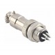 GX16 - 6 Pin Round Shell Aviation Connector Set of Male and Female , Panel Mount GX16 - 6 Pin Round Shell Aviation Connector Set of Male and Female , Panel Mount
