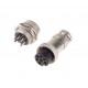 GX16 - 7 Pin Round Shell Aviation Connector Set of Male and Female , Panel Mount GX16 - 7 Pin Round Shell Aviation Connector Set of Male and Female , Panel Mount