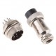 GX16 - 7 Pin Round Shell Aviation Connector Set of Male and Female , Panel Mount GX16 - 7 Pin Round Shell Aviation Connector Set of Male and Female , Panel Mount
