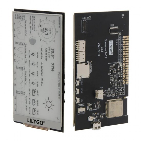 LILYGO T5 4.7 Inch E-paper V2.3 Non Solder ESP32-S3 WI-FI Bluetooth Module (H578)
