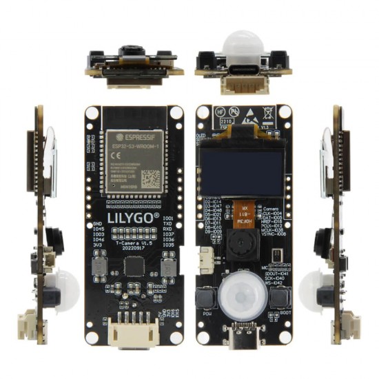 LILYGO T-Camera S3 ESP32-S3 Camera Module OV2640 With Fish Eye Lense, 0.96inch OLED Display (H644)