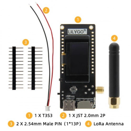 LILYGO T3-S3 ESP32-S3 LoRa SX1280 2.4G With PA Wireless Module (H658)