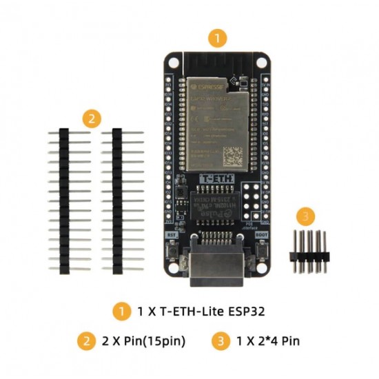 LILYGO T-ETH-Lite ESP32 RTL8201 Ethernet, WiFi Bluetooh Module (H673)