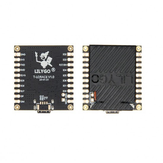 LILYGO T-Lora C6 ESP32-C6 + SX1262 LoRa 868MHz WiFi, Bluetooth & Thread/Zigbee Wireless Module Development Board (H725)