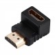 HDMI Male To HDMI Female 90 Degree L Shape Extender Adapter/Coupler/Joiner