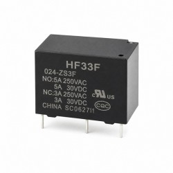 Hongfa HF33F/024-HSLTF 24V 10A PCB Mount Miniature Relay Hongfa HF33F/024-HSLTF 24V 10A PCB Mount Miniature Relay