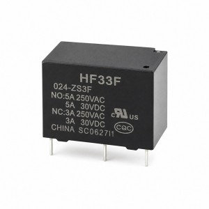 Hongfa HF33F/024-HSLTF 24V 10A PCB Mount Miniature Relay