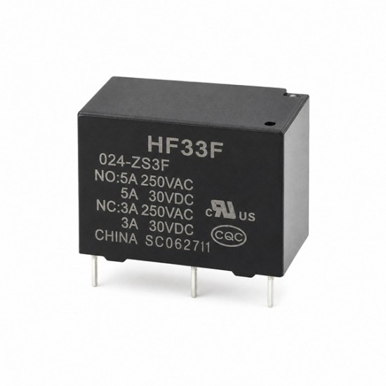 Hongfa HF33F/024-HSLTF 24V 10A PCB Mount Miniature Relay