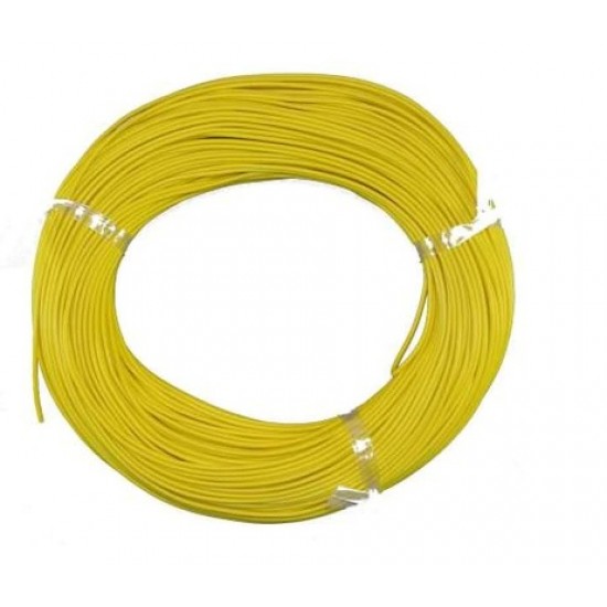 Hook Up Wire / Single Core Wire 23SWG 5 - Meter Yellow