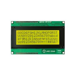 JHD629-204A 20x4 LCD - Y/G Background