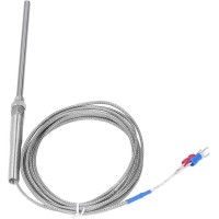 K Type Thermocouple Temperature Sensor Probe M12 Thread 2 Meter Cable 0–400°C Stainless Steel Braided | Industrial Temperature Sensor