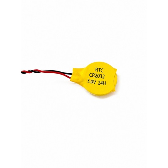 CR2032 3.0V 24H Lithium Coin Cell Battery - 2-Pin JST-SH 1.0mm Connector - With Adhesive Pad CR2032 3.0V 24H Lithium Coin Cell Battery - 2-Pin JST-SH 1.0mm Connector - With Adhesive Pad