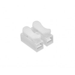[Pack of 10] KX-P2 2 Pole Quick Wire Connector - Screwless Cable Clamp Terminal Block Connector - 250V 10A