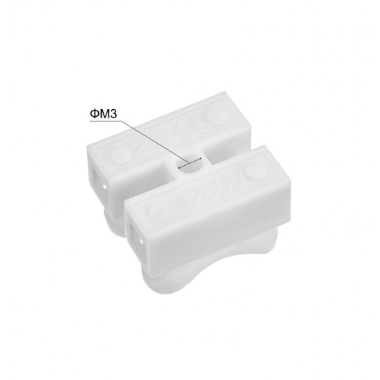 [Pack of 10] KX-P2 2 Pole Quick Wire Connector - Screwless Cable Clamp Terminal Block Connector - 250V 10A