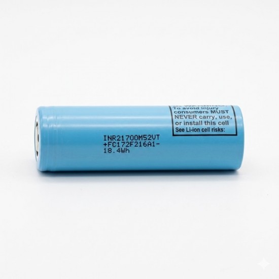 INR21700 M52V 3.6V 5000mAh High Capacity Discharge (15A) Rechargeable Li-ion Battery Cell INR21700 M52V 3.6V 5000mAh High Capacity Discharge (15A) Rechargeable Li-ion Battery Cell