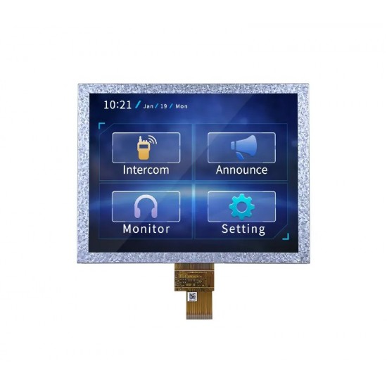 DWIN 8inch IPS TFT LCD, No Touch, IPS TFT 1024x768 300nit LCD Display, LI10768T080IA3098
