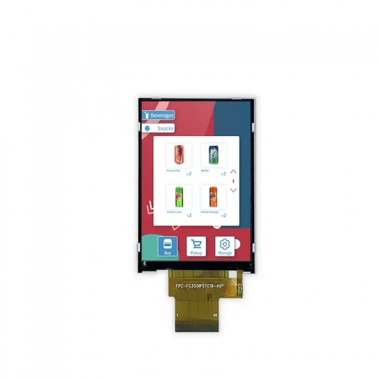 DWIN 3.5inch IPS TFT LCD, No Touch, IPS TFT 320x480 300nit LCD Display, LI48320T035IB3098