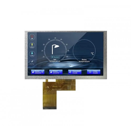 DWIN 5.0inch IPS TFT LCD, No Touch, IPS TFT 800x480 900nit High Brightness LCD Display, LI80480C050HA9098