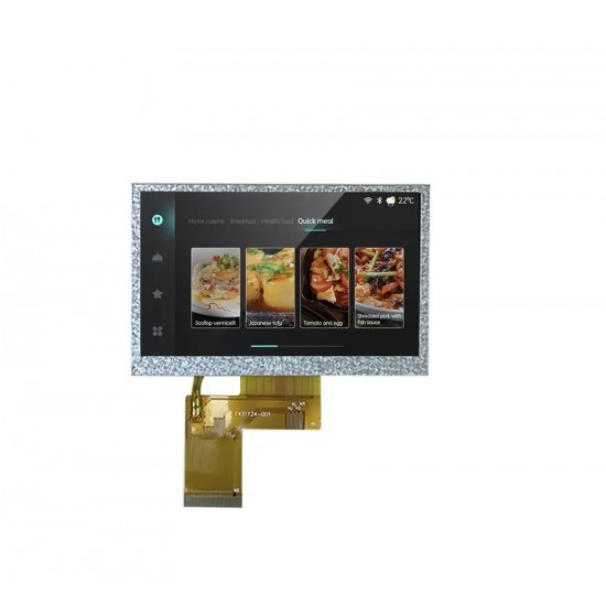DWIN 4.3 Inch TFT LCD, Touch Panel, RGB 24bit Interface, TN TFT 480x272 300nit LCD Display, LN48272T043IB3598-TCF