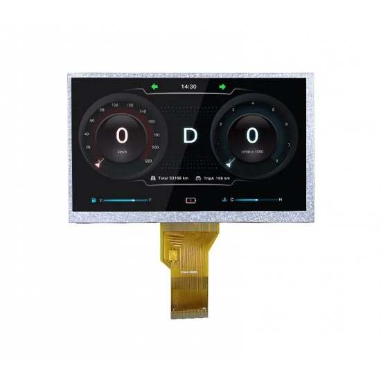 DWIN 7inch TN TFT LCD, Resistive Touch, TN TFT 800x480 600nit High Brightness LCD Display, LN80480T070IA9098-TR