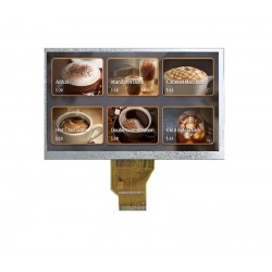 DWIN 7inch TN TFT LCD, Capacitive Touch, RGB Interface, TN TFT 800x480 250nit LCD Display, LN80480T070IC3098-TCF