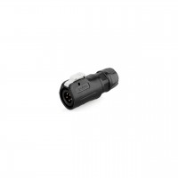 LP12 125V 5A 5Pin Male Plug IP67 Waterproof Power Connector Plastic Shell Solder Terminal - LP-12-C05PE-02-001
