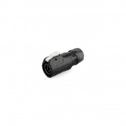 LP12 125V 5A 5Pin Male Plug IP67 Waterproof Power Connector Plastic Shell Solder Terminal - LP-12-C05PE-02-001