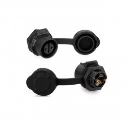 LP12 125V 5A 2Pin Female Socket IP67 Waterproof Power Connector Plastic Shell Solder Terminal - LP-12-J02SX-02-101