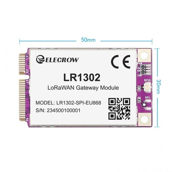 ELECROW LR1302 LoRaWAN Gateway Module SPI EU868 SX1302 Long Range Gateway Module Support 8 Channels ELECROW LR1302 LoRaWAN Gateway Module SPI EU868 SX1302 Long Range Gateway Module Support 8 Channels