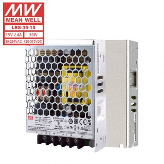 Mean Well LRS-35-15 15V 2.4A 36W Single Output Switching Power Supply (SMPS)