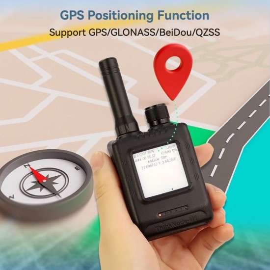 Elecrow ThinkNode M1 Walkie-Talkie- LoRa Meshtastic Transceiver | With 1.54inch EPD Screen|GPS function|nRF52840-With Case-868/915MHz