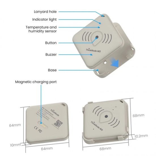 Elecrow ThinkNode M3 Tracker Card - Meshtastic Tracker With GPS/WiFi/BLE function For Indoor and Outdoor Positioning-868/915 MHz